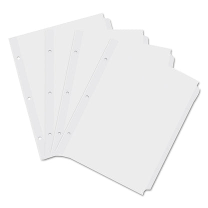 Universal Self-Tab Index Dividers, 5-Tab, 11 x 8.5, White, 36 Sets
