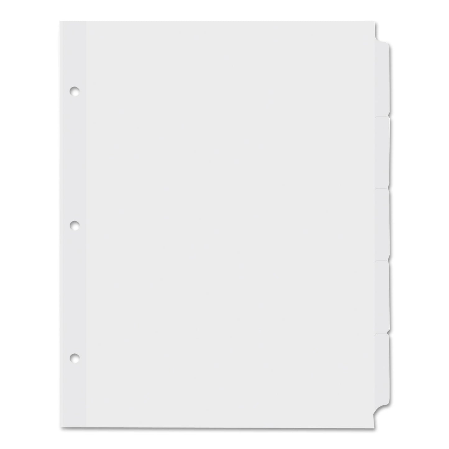 Universal Self-Tab Index Dividers, 5-Tab, 11 x 8.5, White, 36 Sets