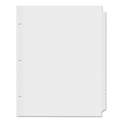 Universal Self-Tab Index Dividers, 5-Tab, 11 x 8.5, White, 36 Sets