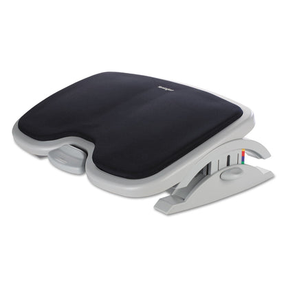 Kensington SoleMate Comfort Footrest with SmartFit System, 21.5w x 14d x 3.5 to 5h, Gray/Black