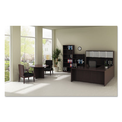 Alera Valencia Round Conference Table with Legs, 42" Diameter x 29.5h, Modern Walnut