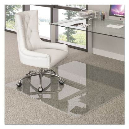 deflecto Premium Glass All Day Use Chair Mat - All Floor Types, 36 x 46, Rectangular, Clear