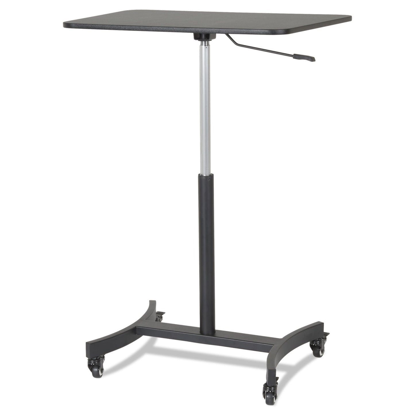 Victor DC500 High Rise Collection Mobile Adjustable Standing Desk, 30.75" x 22" x 29" to 44", Black