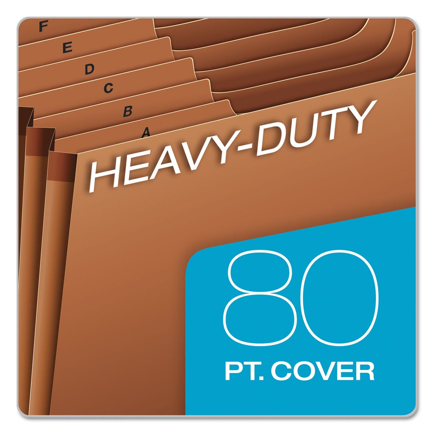 Pendaflex Heavy-Duty Open-Top Expanding Stadium File, 21 Sections, 1/3-Cut Tabs, Letter Size, Redrope