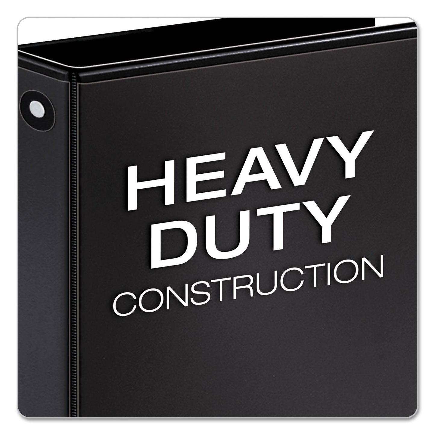 Cardinal Premier Easy Open ClearVue Locking Round Ring Binder, 3 Rings, 1.5" Capacity, 11 x 8.5, Black