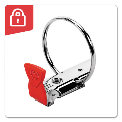 Cardinal Premier Easy Open Locking Round Ring Binder, 3 Rings, 3" Capacity, 11 x 8.5, Medium Blue
