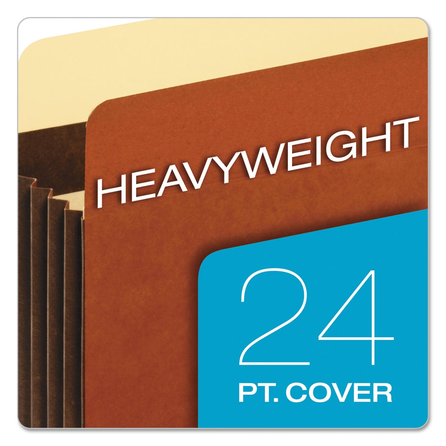 Pendaflex Heavy-Duty File Pockets, 7" Expansion, Legal Size, Redrope, 5/Box