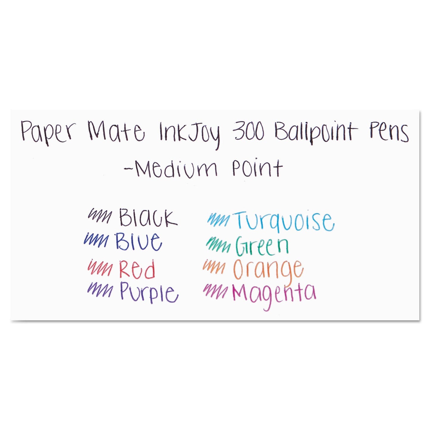 Paper Mate InkJoy 300 RT Ballpoint Pen Retractable, Medium 1 mm, Assorted Ink and Barrel Colors, 24/Pack