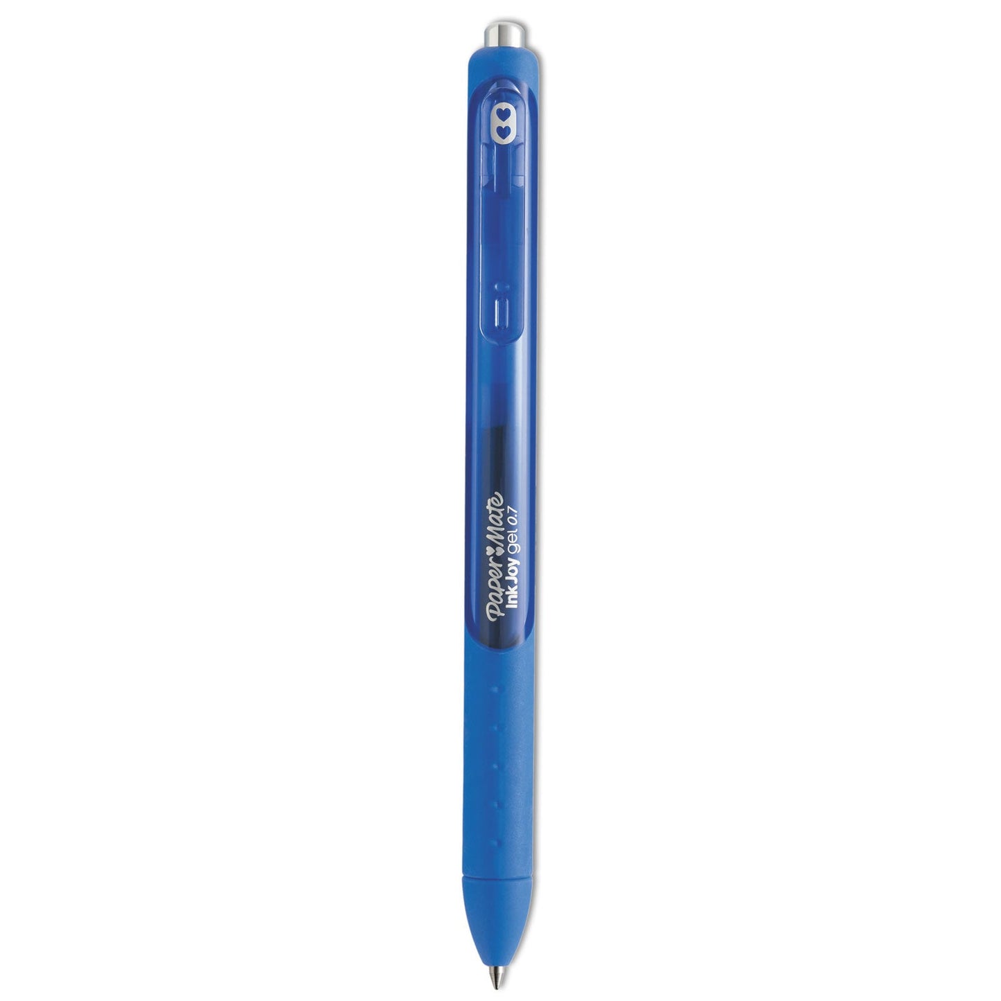 Paper Mate InkJoy Gel Pen, Retractable, Medium 0.7 mm, Blue Ink, Blue Barrel, Dozen