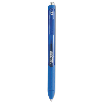 Paper Mate InkJoy Gel Pen, Retractable, Medium 0.7 mm, Blue Ink, Blue Barrel, Dozen