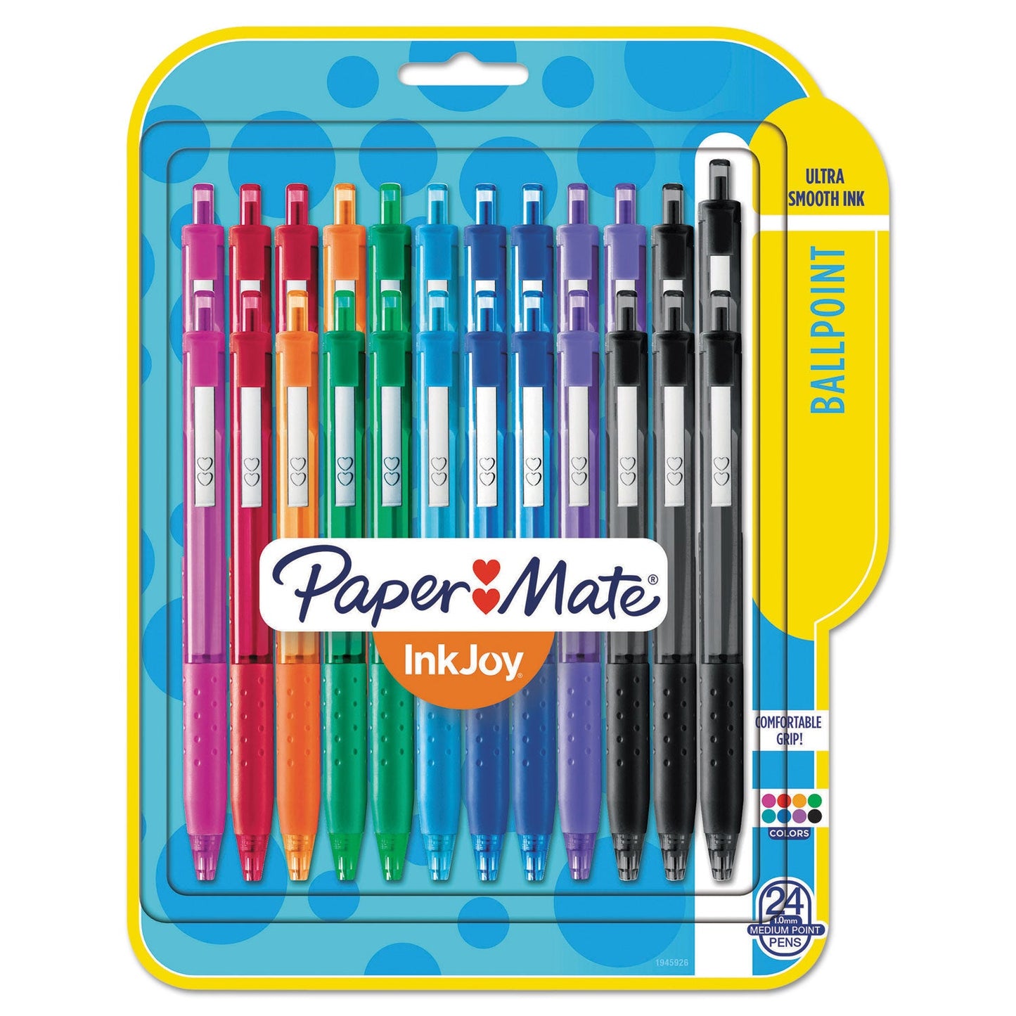 Paper Mate InkJoy 300 RT Ballpoint Pen Retractable, Medium 1 mm, Assorted Ink and Barrel Colors, 24/Pack