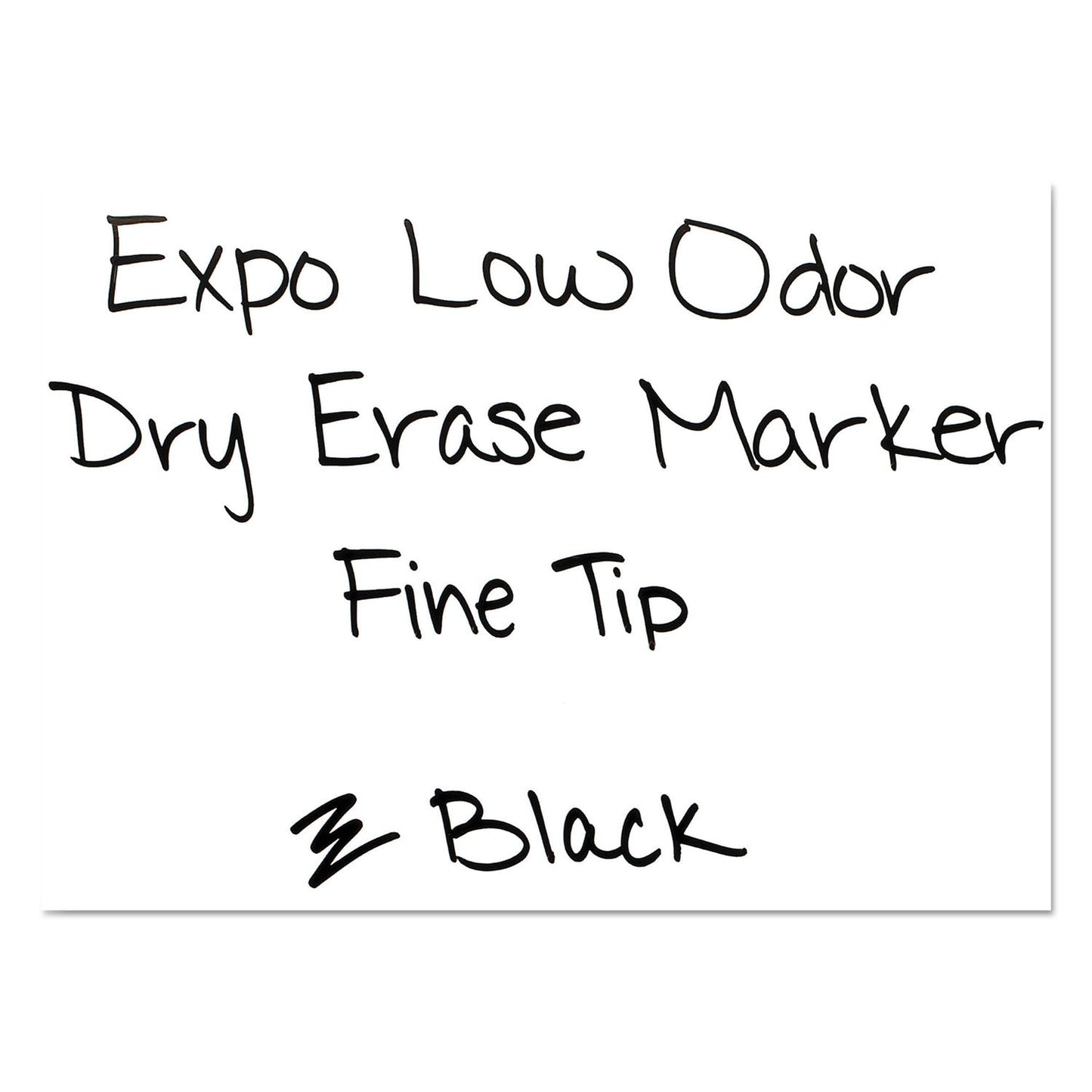 EXPO Low-Odor Dry-Erase Marker Value Pack, Fine Bullet Tip, Black, 36/Box