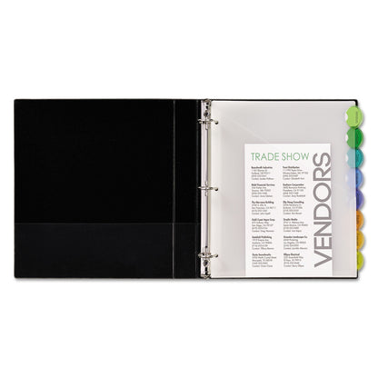 Avery Insertable Style Edge Tab Plastic 1-Pocket Dividers, 8-Tab, 11.25 x 9.25, Translucent, 1 Set