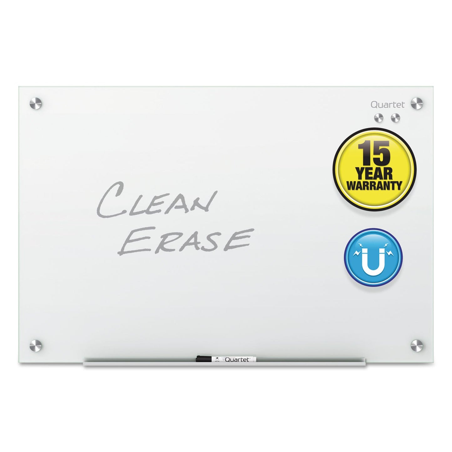 Quartet Infinity Magnetic Glass Marker Board, 48 x 36, White