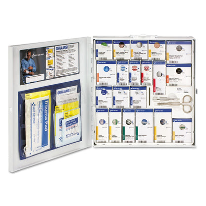 First Aid Only ANSI 2015 SmartCompliance General Business First Aid Station for 50 People, No Medication, 202 Pieces, Metal Case
