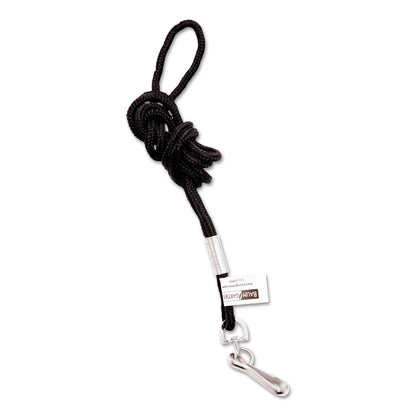 SICURIX Rope Lanyard, Metal Hook Fastener, 36" Long, Nylon, Black