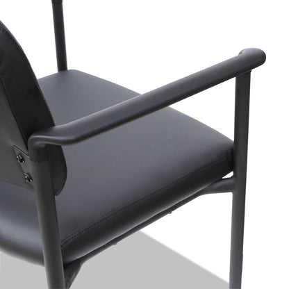 Alera Sorrento Series Ultra-Cushioned Stacking Guest Chair, Supports Up to 275 lb, Black, 2/Carton