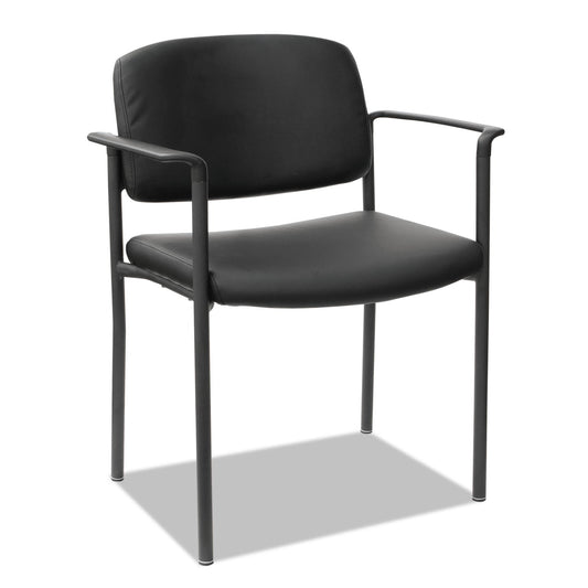 Alera Sorrento Series Ultra-Cushioned Stacking Guest Chair, Supports Up to 275 lb, Black, 2/Carton