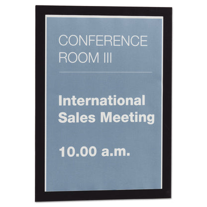 Durable DURAFRAME Sign Holder, 8.5 x 11, Black Frame, 2/Pack