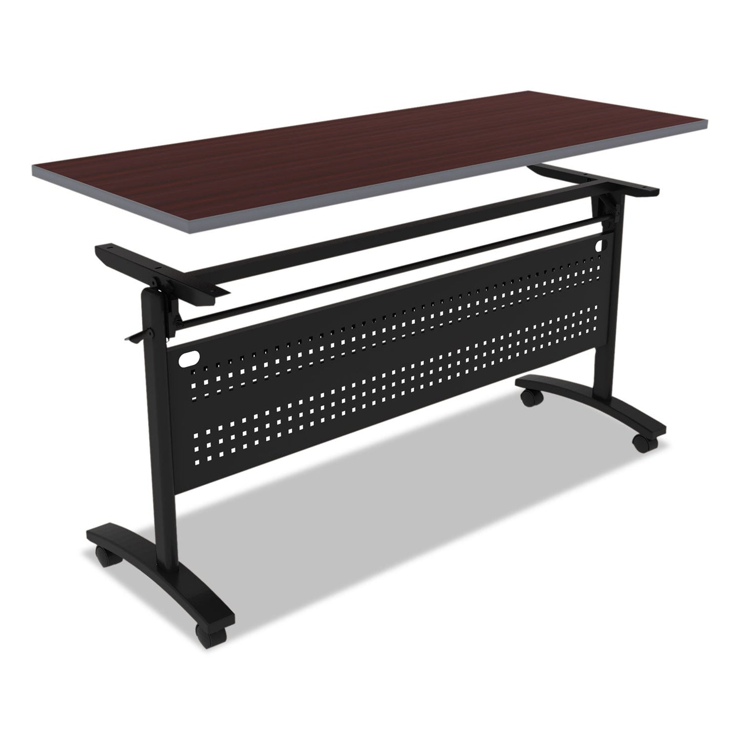 Alera Reversible Laminate Table Top, Rectangular, 59.5w x 23.63,Medium Cherry/Mahogany