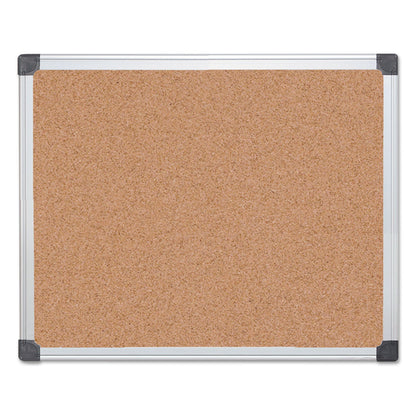 MasterVision Value Cork Bulletin Board with Aluminum Frame, 24 x 36, Natural