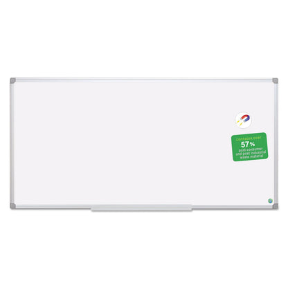 MasterVision Earth Dry Erase Board, White/Silver, 48 x 96