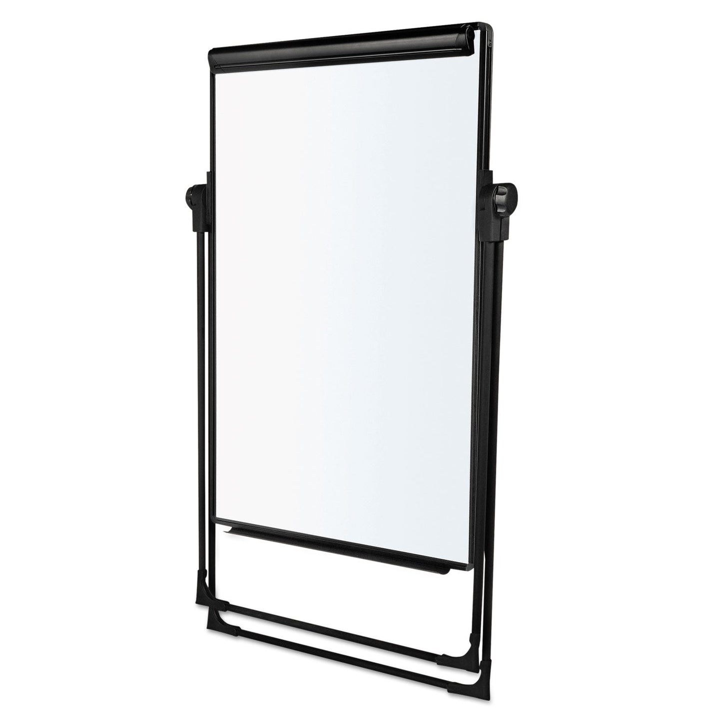 MasterVision Folds-to-a-Table Melamine Easel, 28.5 x 37.5, White, Steel/Laminate