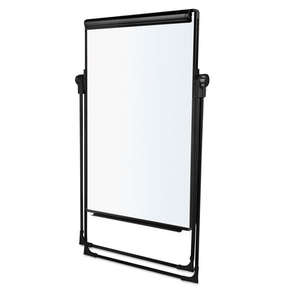 MasterVision Folds-to-a-Table Melamine Easel, 28.5 x 37.5, White, Steel/Laminate