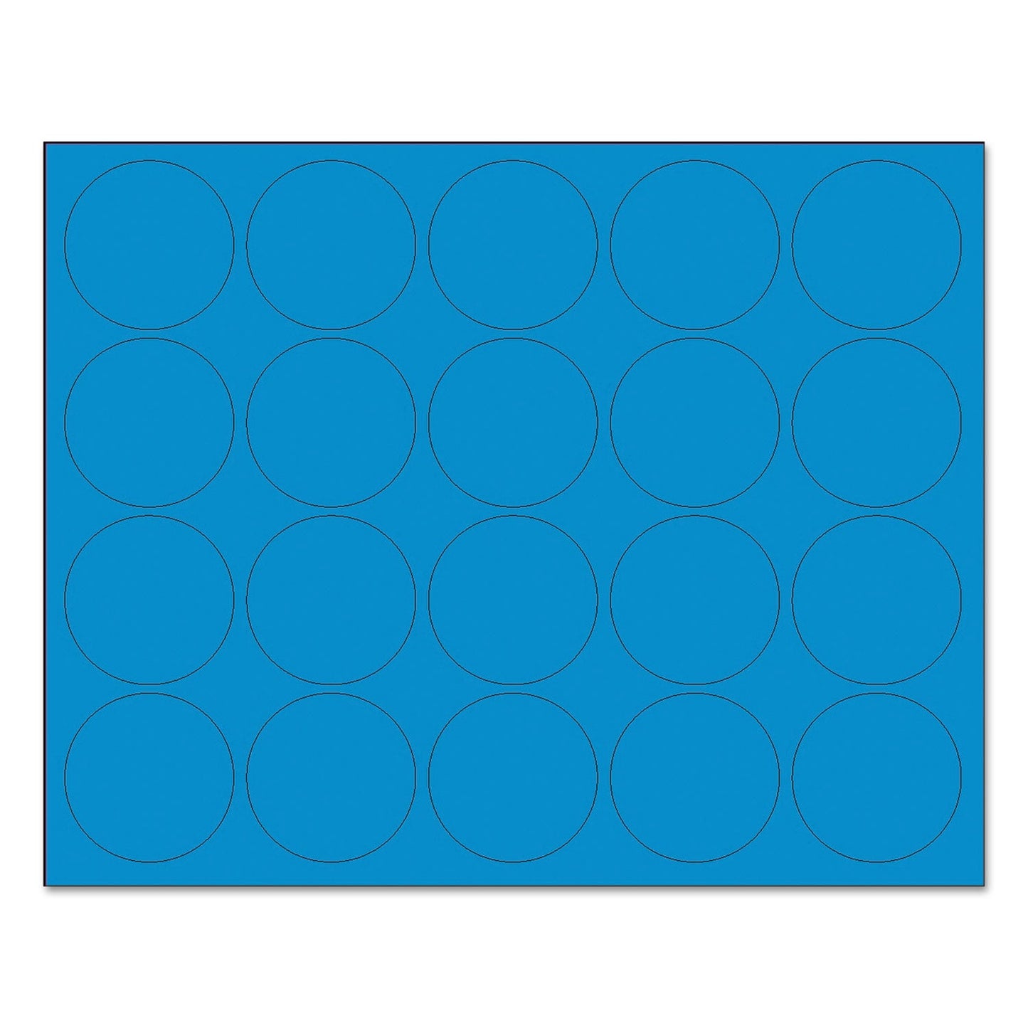 MasterVision Interchangeable Magnetic Board Accessories, Circles, 0.75" Diameter, Blue, 20/Pack