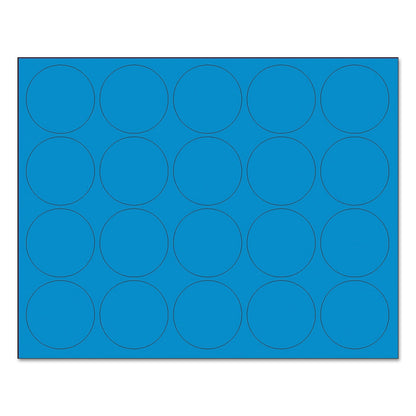 MasterVision Interchangeable Magnetic Board Accessories, Circles, 0.75" Diameter, Blue, 20/Pack