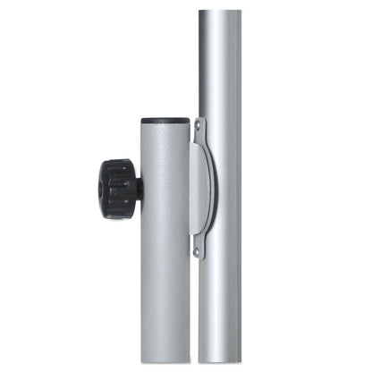 MasterVision Magnetic Reversible Mobile Easel, Horizontal Orientation, 70.8" x 47.2" Board, 80" Tall Easel, White/Silver