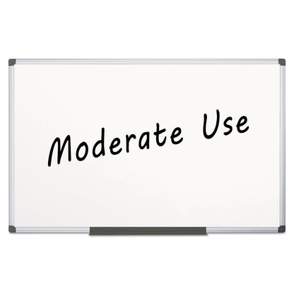 MasterVision Value Melamine Dry Erase Board, 48 x 96, White, Aluminum Frame