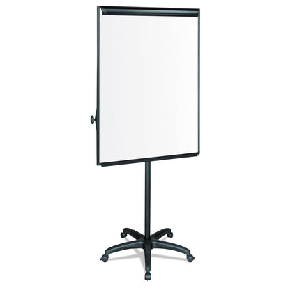 MasterVision Silver Easy Clean Dry Erase Mobile Presentation Easel, 44" to 75.25" High