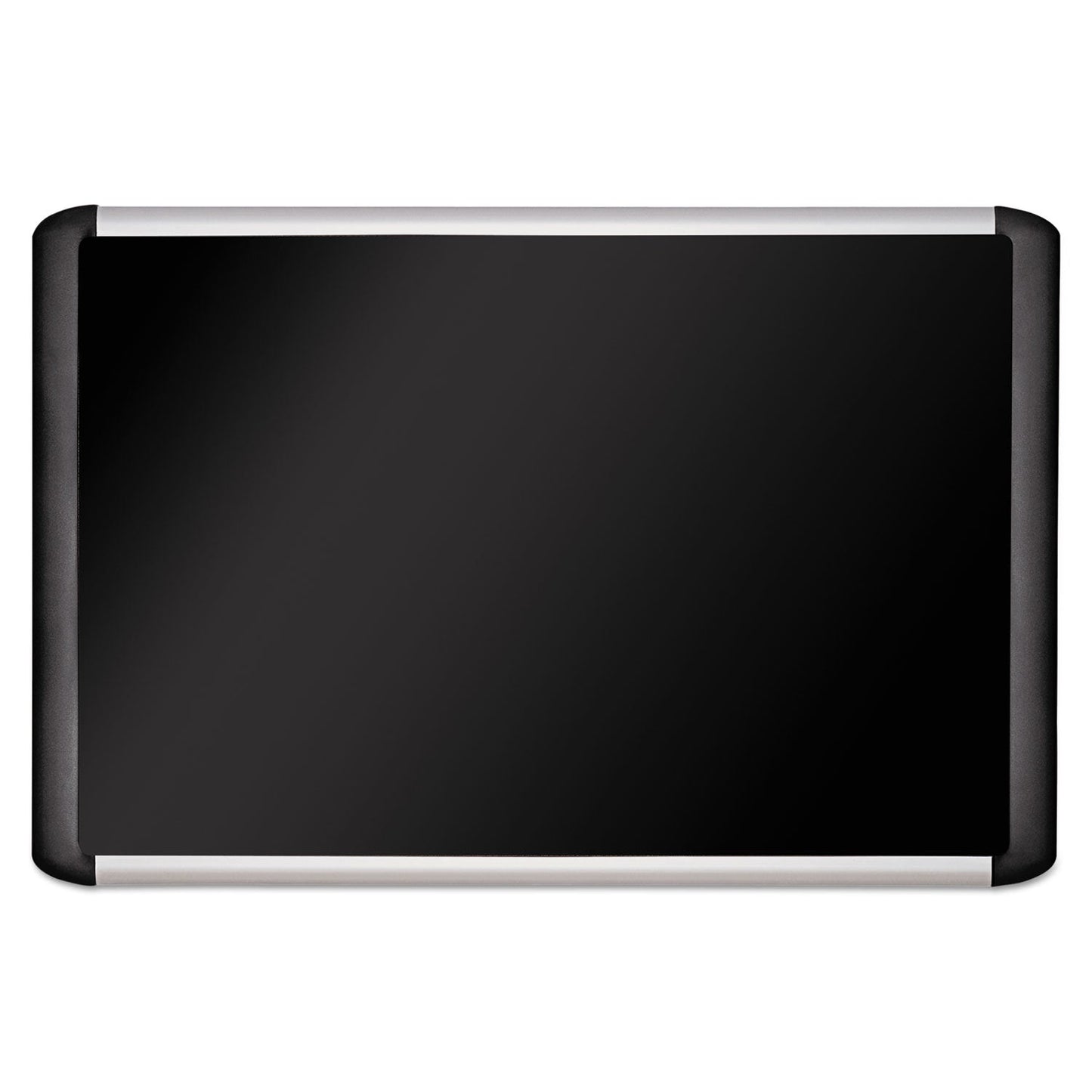 MasterVision Black fabric bulletin board, 36 x 48, Silver/Black