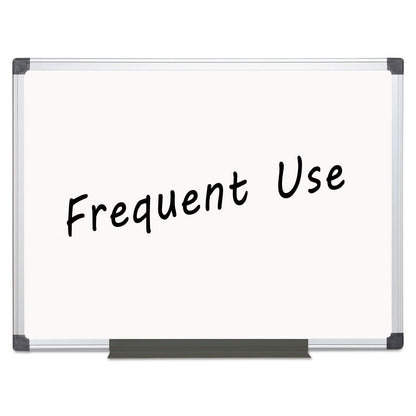 MasterVision Value Lacquered Steel Magnetic Dry Erase Board, 36 x 48, White, Aluminum Frame