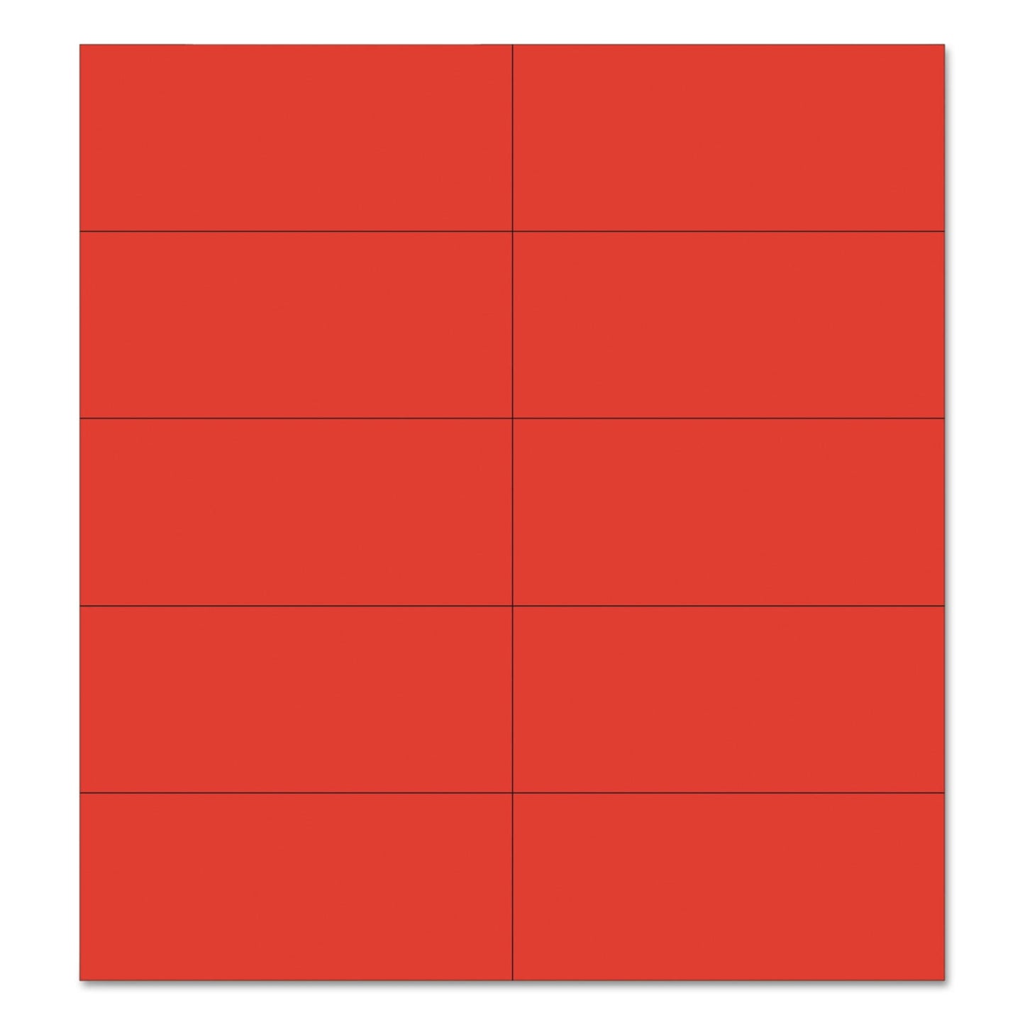 MasterVision Dry Erase Magnetic Tape Strips, 0.88 x 2, Red, 25/Pack