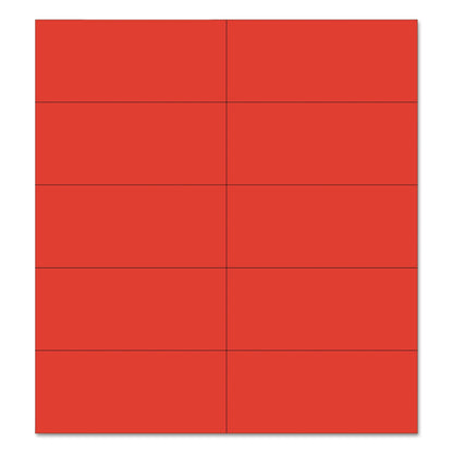 MasterVision Dry Erase Magnetic Tape Strips, 0.88 x 2, Red, 25/Pack