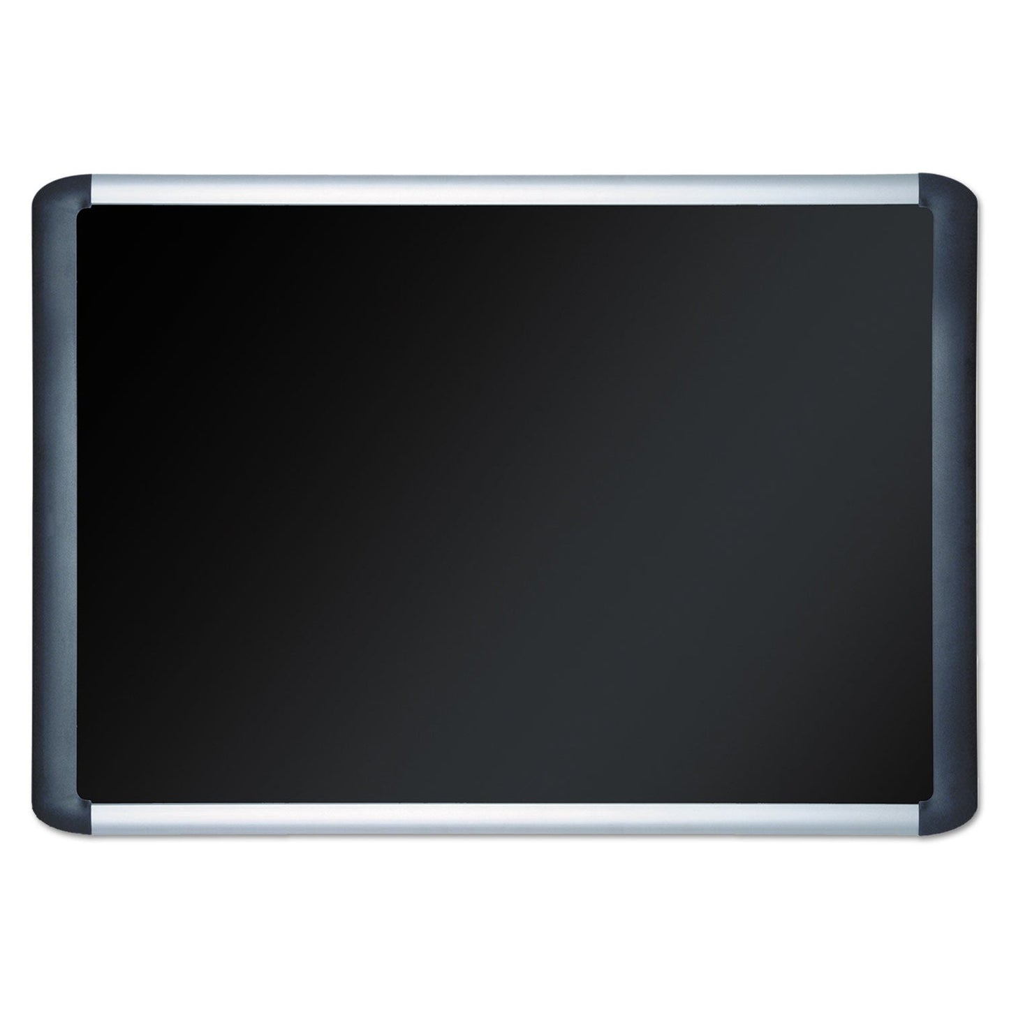 MasterVision Black fabric bulletin board, 24 x 36, Silver/Black