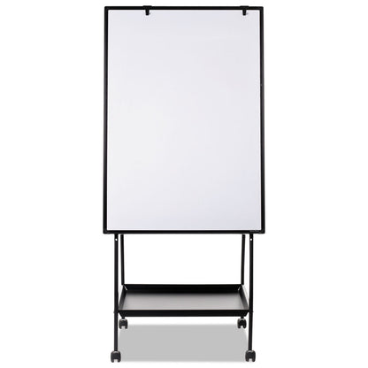 MasterVision Creation Station Magnetic Dry Erase Board, 29 1/2 x 74 7/8, Black Frame