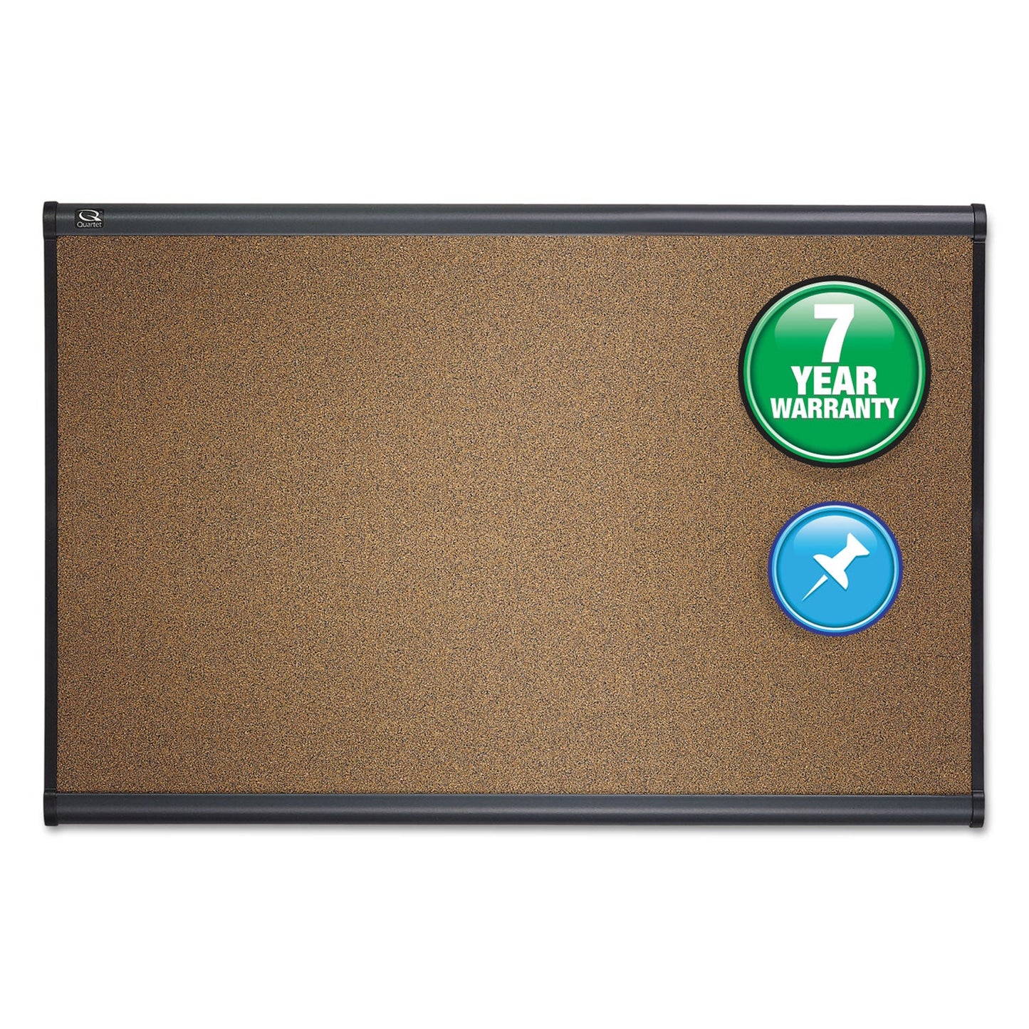 Quartet Prestige Bulletin Board, Brown Graphite-Blend Surface, 48 x 36, Aluminum Frame