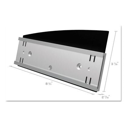 deflecto Interior Image Anti-Glare Sign Holder, Landscape, 8.5 x 2 Insert, Black/Silver
