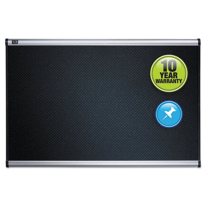 Quartet Prestige Embossed Foam Bulletin Board, 48 x 36, Black, Aluminum Frame