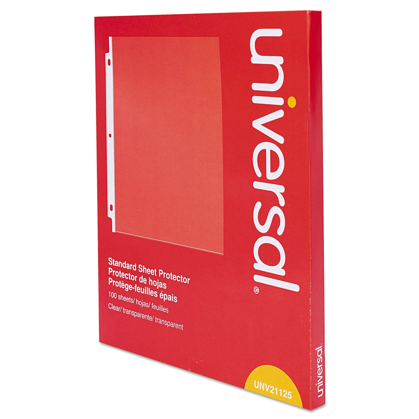 Universal Top-Load Poly Sheet Protectors, Standard, Letter, Clear, 100/Box