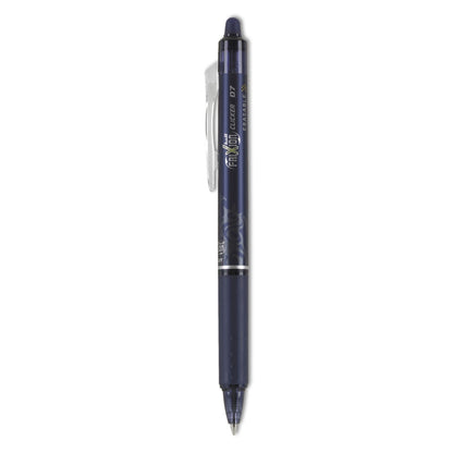 Pilot FriXion Clicker Erasable Gel Pen, Retractable, Fine 0.7 mm, Navy Ink, Navy Barrel