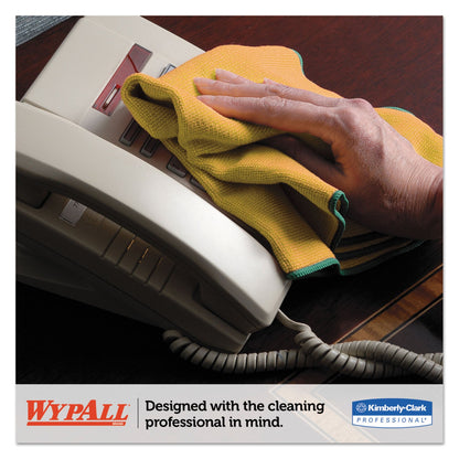 WypAll Microfiber Cloths, Reusable, 15.75 x 15.75, Yellow, 24/Carton