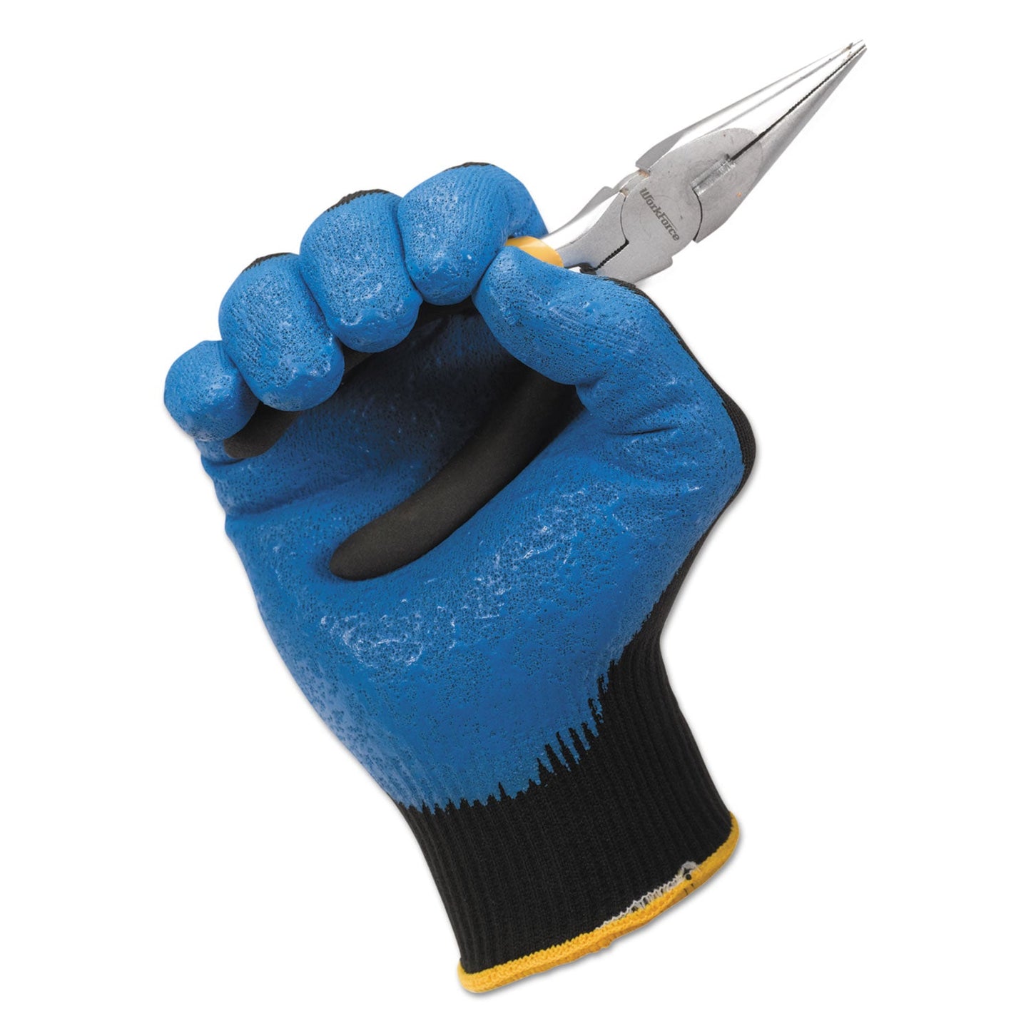 KleenGuard G40 Foam Nitrile Coated Gloves, 230 mm Length, Medium/Size 8, Blue, 12 Pairs