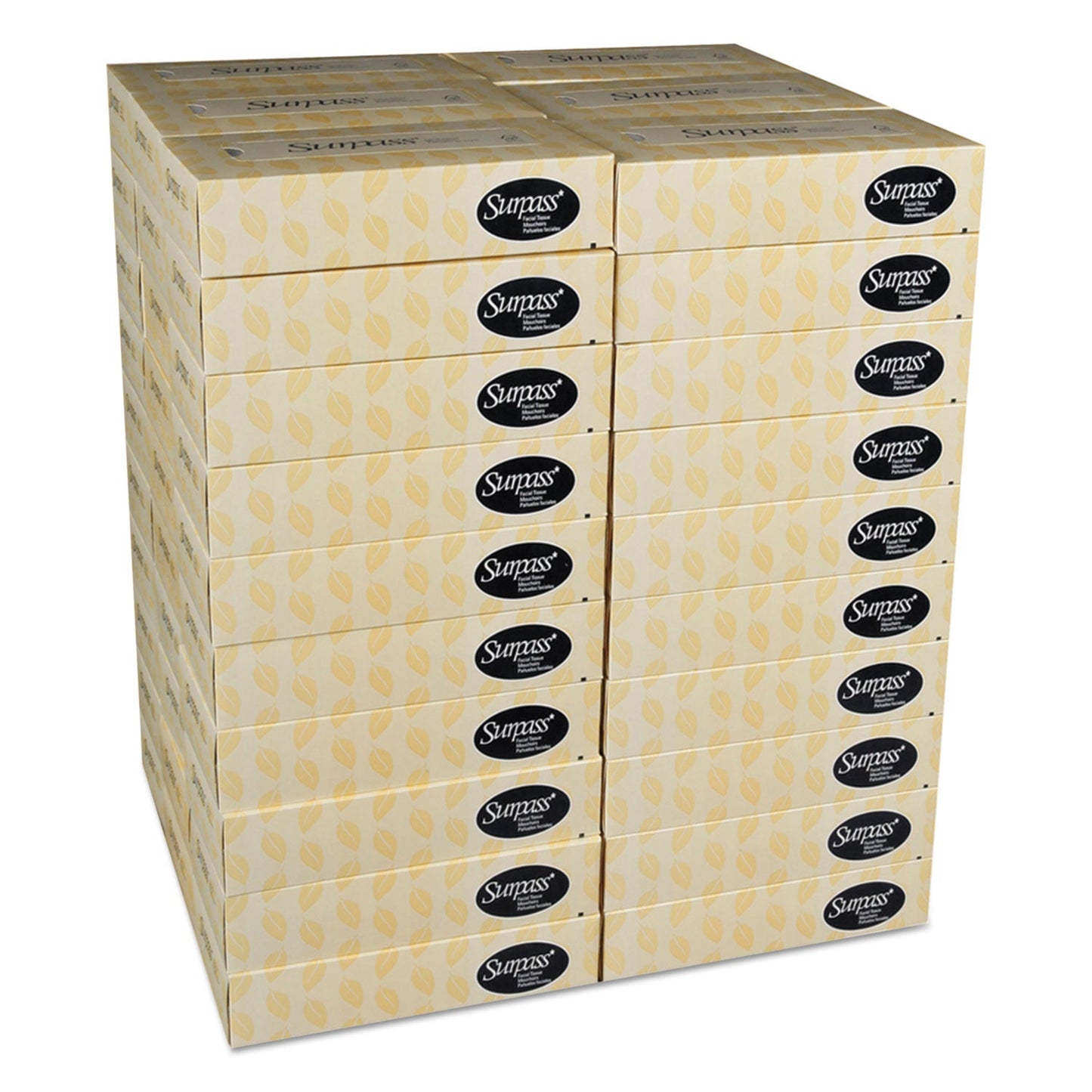Surpass Facial Tissue for Business, 2-Ply, White,125 Sheets/Box, 60 Boxes/Carton