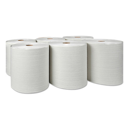 Kleenex Hard Roll Paper Towels with Premium Absorbency Pockets, 8" x 600 ft, 1.5" Core, White, 6 Rolls/Carton