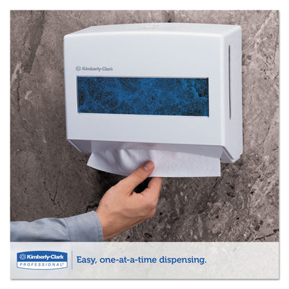 Kimberly-Clark Professional* Scottfold Compact Towel Dispenser, 10.75 x 4.75  x 9, Pearl White