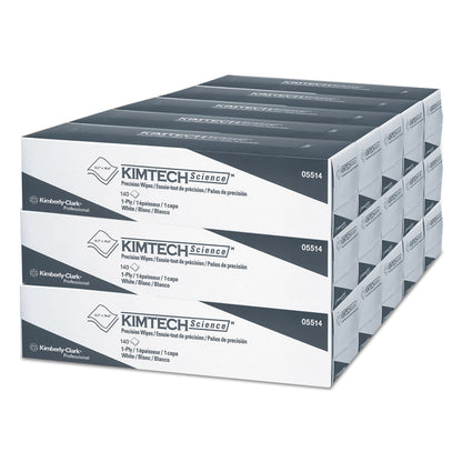 Kimtech Precision Wiper, POP-UP Box, 1-Ply, 14.7 x 16.6 White, 144/Box, 15 Boxes/Carton
